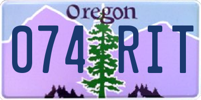 OR license plate 074RIT