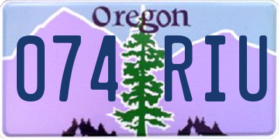 OR license plate 074RIU