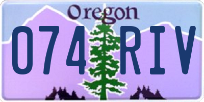 OR license plate 074RIV
