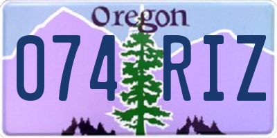 OR license plate 074RIZ