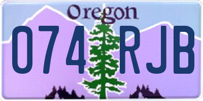 OR license plate 074RJB