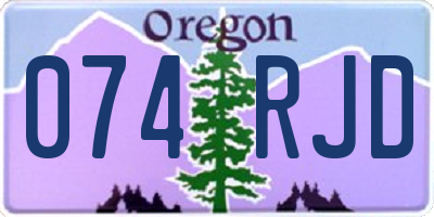 OR license plate 074RJD