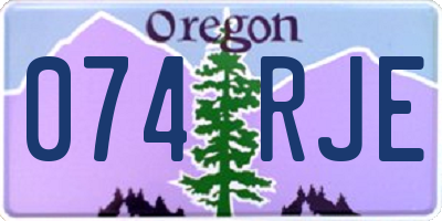 OR license plate 074RJE