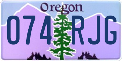OR license plate 074RJG