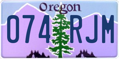 OR license plate 074RJM
