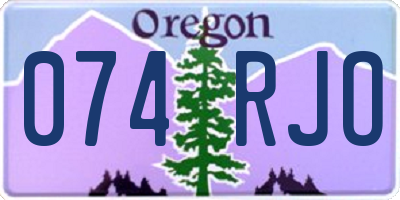 OR license plate 074RJO