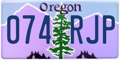 OR license plate 074RJP