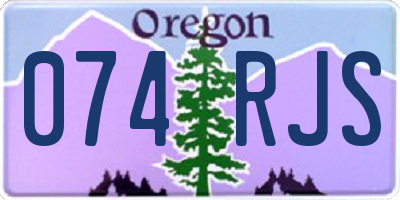 OR license plate 074RJS