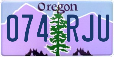 OR license plate 074RJU