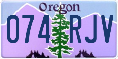 OR license plate 074RJV