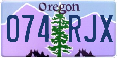 OR license plate 074RJX