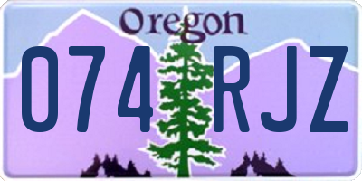 OR license plate 074RJZ