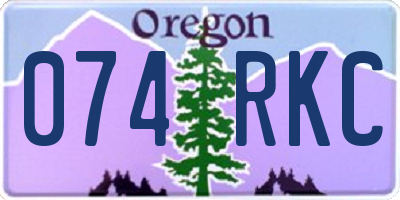 OR license plate 074RKC