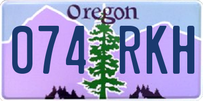 OR license plate 074RKH