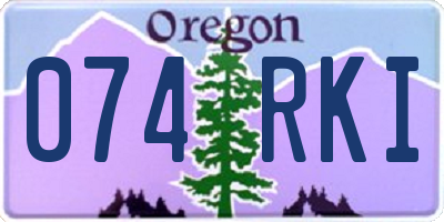 OR license plate 074RKI