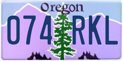 OR license plate 074RKL