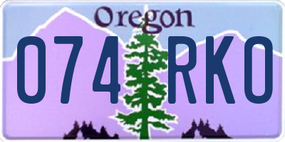 OR license plate 074RKO