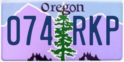 OR license plate 074RKP