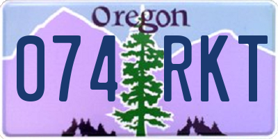 OR license plate 074RKT