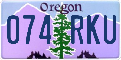 OR license plate 074RKU