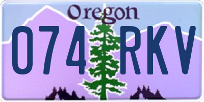OR license plate 074RKV