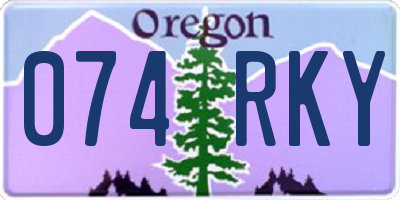 OR license plate 074RKY