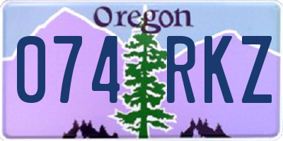 OR license plate 074RKZ