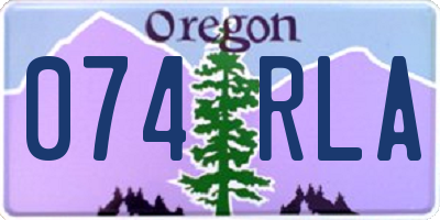 OR license plate 074RLA