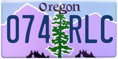 OR license plate 074RLC