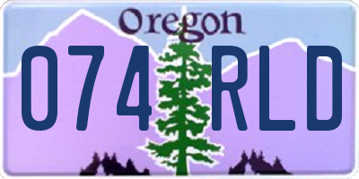 OR license plate 074RLD