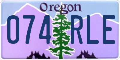 OR license plate 074RLE