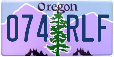 OR license plate 074RLF