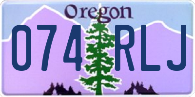 OR license plate 074RLJ