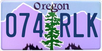 OR license plate 074RLK