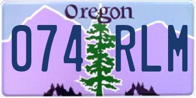 OR license plate 074RLM