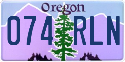 OR license plate 074RLN