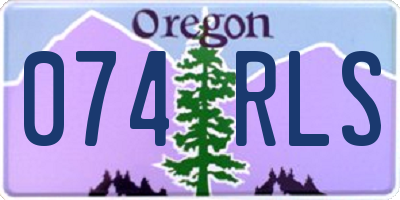 OR license plate 074RLS