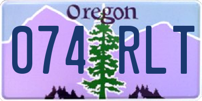 OR license plate 074RLT