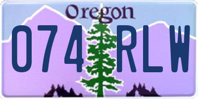 OR license plate 074RLW