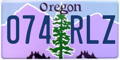 OR license plate 074RLZ