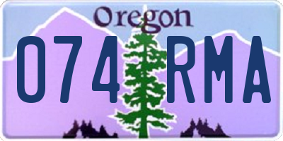 OR license plate 074RMA