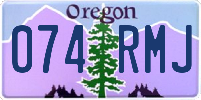 OR license plate 074RMJ