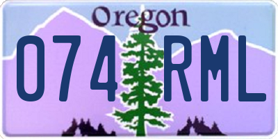 OR license plate 074RML