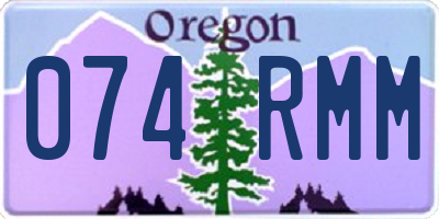 OR license plate 074RMM