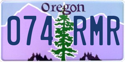 OR license plate 074RMR