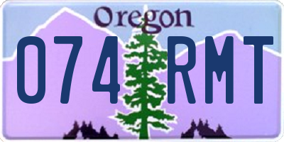 OR license plate 074RMT