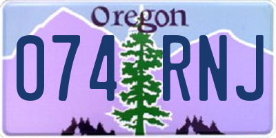 OR license plate 074RNJ