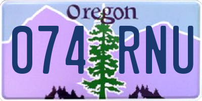 OR license plate 074RNU