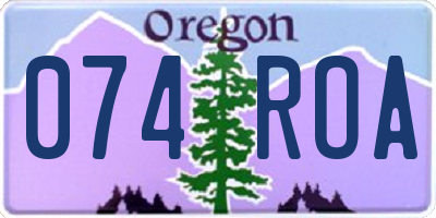 OR license plate 074ROA