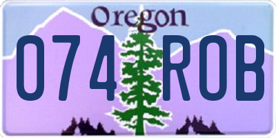 OR license plate 074ROB